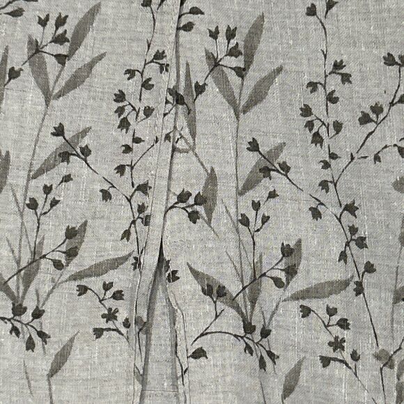 Hot Cotton Women’s L Beige Linen Tunic with Floral Pattern on Bottom - Picture 2 of 7